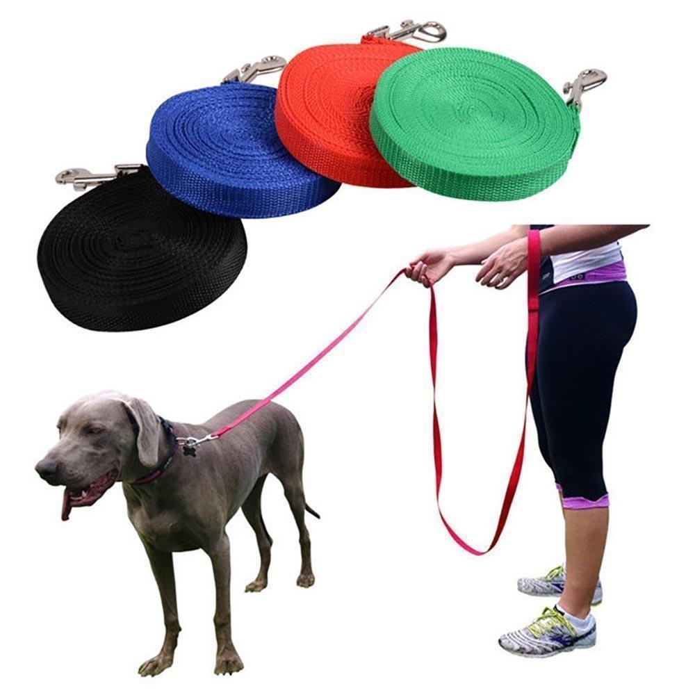 1,5/3/6/15m Hund Valp Bånd Lisse Lydighet Nylon Trening Innkalling Tau
