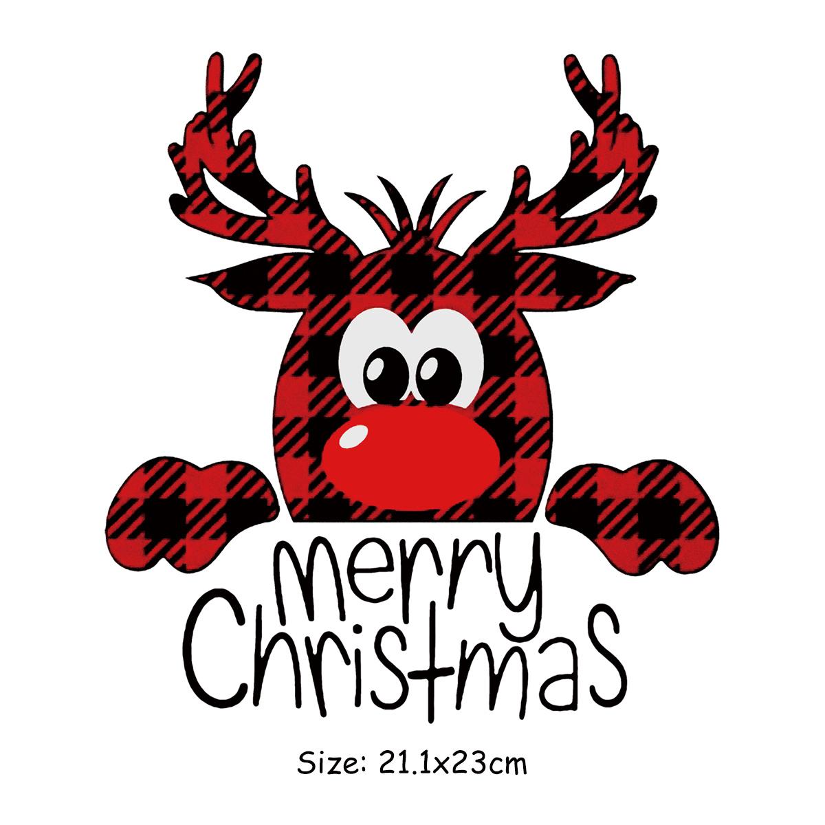 

Веселые рождественские термонашивки с рисунком из мультфильмов виниловые самодельные моющиеся термонашивки A-Level толстовки топы наклейки для одежды