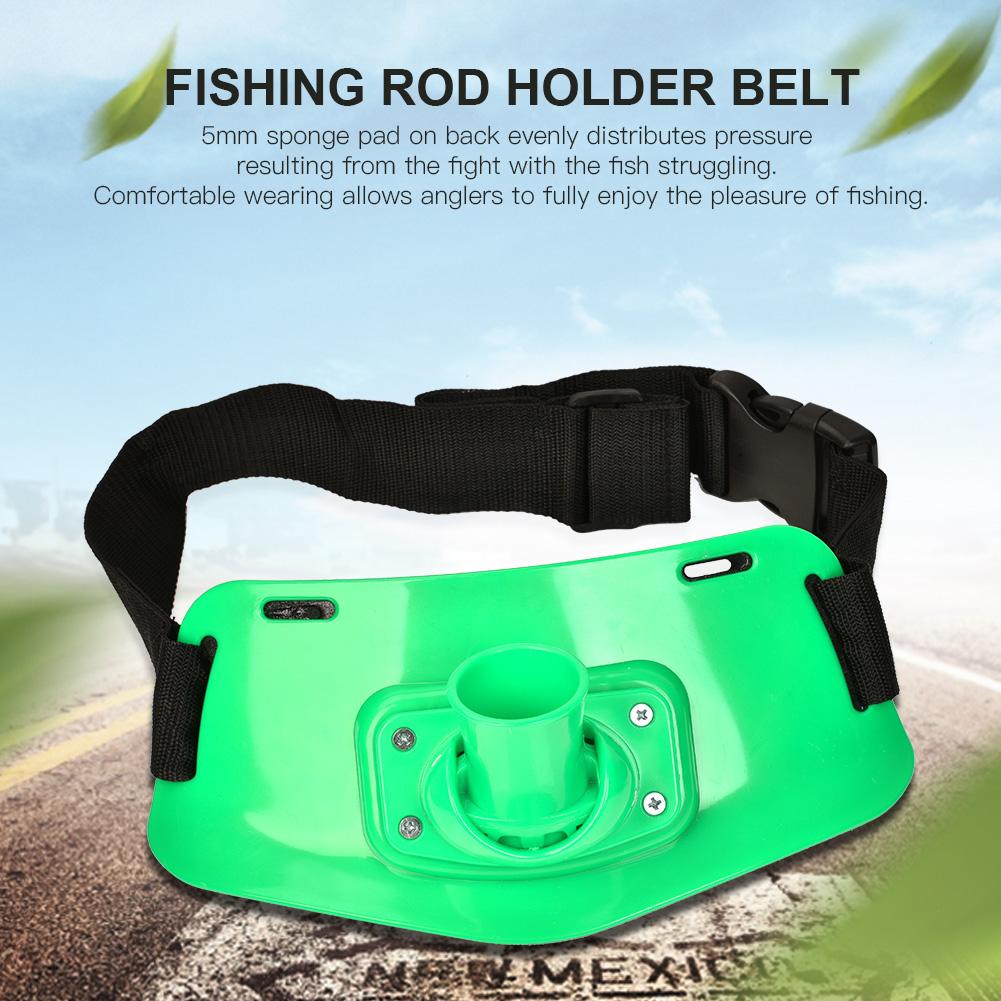 

Boat Rock Fishing Rod Pole Holder Adjustable Waist Fighting Belt Fish Tackle Accessories Green зелёный