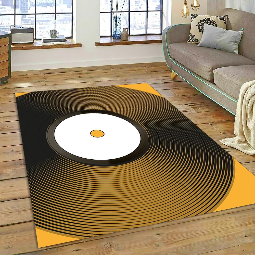 Vinyl Record Music DJ Screen tape Rug Carpet for Living Room Bedroom Home Decor,Floor Mat Non-slip Decoration for Sofa Doormat
