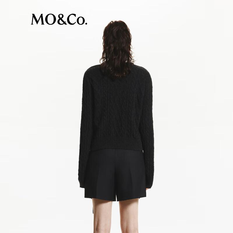 MO&Co. 2024 Autumn Embellished Twist Knit Cardigan