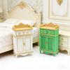 Yousheng 1: 12 Scale Miniature Shoe Cabinet Model with Doors And 2 Drawers Mini Dollhouse Furniture Accessory for DIY Micro Landscape Pretend Play