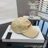 New baseball cap embroidered duck tongue hat for men and women, fashionable and versatile horizontal bar sun hat