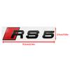 2026 192mm 273mm ABS 4 Ring Logo Car Hood Front Bonnet Grill Rear Trunk Emblem For Audi RS5 2016-2020 Badge Sticker Auto Accessories