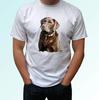 Chocolate Labrador White Kids Boys T-Shirt Dog Breed Lab Retriever Tee Top All Sizes