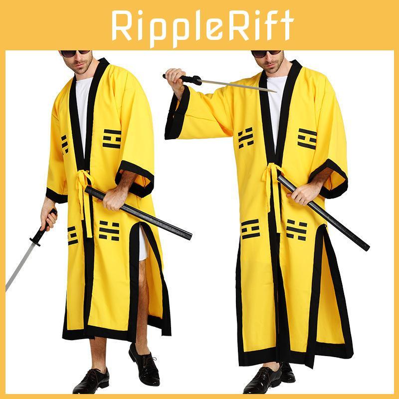 Halloween Scary Costume For Men Featuring A Bewitching Taoist Robe And Hat