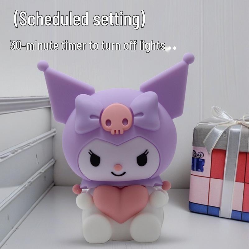 Kuromi USB Rechargeable Silicone Night Light - Sanrio Bedside Lamp & Sleep Companion
