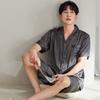 Pajamas Men's Summer Ice Silk Short Sleeve Shorts Silk Homewear Summer Summer Thin High-end Men's Suit