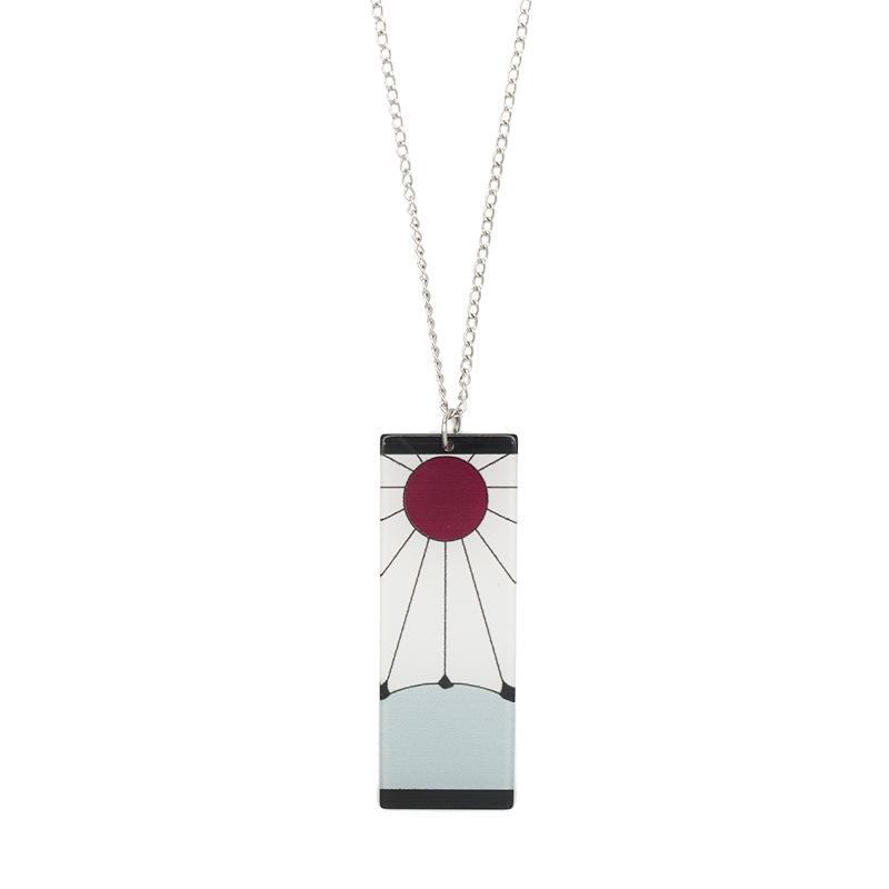 Anime Japanische Halskette Kamado Tanjiro Anhänger Acryl Zubehör Cosplay Schmuck Geschenk Für Fans Für Kinder Erwachsene Kindergeburtstagsgeschenk Feiertag brown