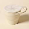 Snack Cup Soft Silicone Baffle 350ml Large Capacity Leak-Proof Foldable Portable Snack Container Kids Microwave Safe Fruit Biscuit Holder