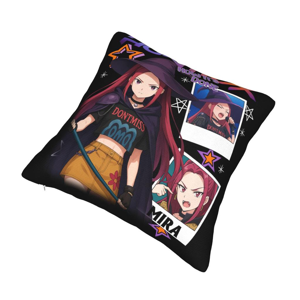 KPop Demon Hunters Huntrix Mira Witch Pillowcase Printing Polyester Cushion Cover Decorations Throw Pillow Case Cover Home