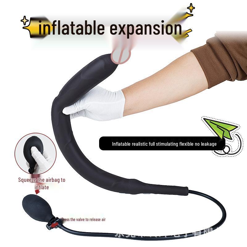 Miękki Silikonowy Rozszerzalny Korek Analny dla Początkujących - Nadmuchiwany Korek Pośladkowy Unisex do Rozciągania i Rozwoju