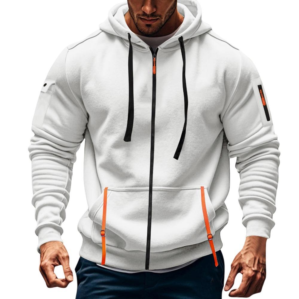 Men's Sportswear Y2K Trend Innovation Men's Hooded Sweatshirt New Multi-pocket Cardigan Fleece Sweatshirt Jacket