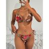 Leopard Floral Mini Thong Bikini Women Swimwear Female Swimsuit Two-pieces Bikini Set Bather Bathing Suit Swim