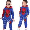 Boys' Spider-Man Hoodie and Pants Set - Kids Cartoon Sportswear for Spring and Autumn