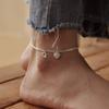 26 Initial Stainless Steel Anklet For Women Crystal Letter Heart  Color Chain Ankle Bracelet Summer Jewelry Accessories