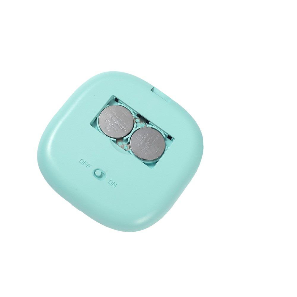 Illuminated LED Folding Makeup Mirror - Portable, Handheld, Square Design for Girls' Dormitory.