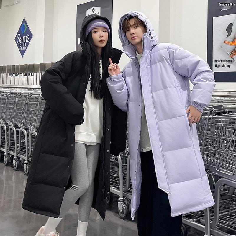 Nouvelle doudoune longue jusqu'au genou Automne/Hiver: Manteau chaud décontracté unisexe