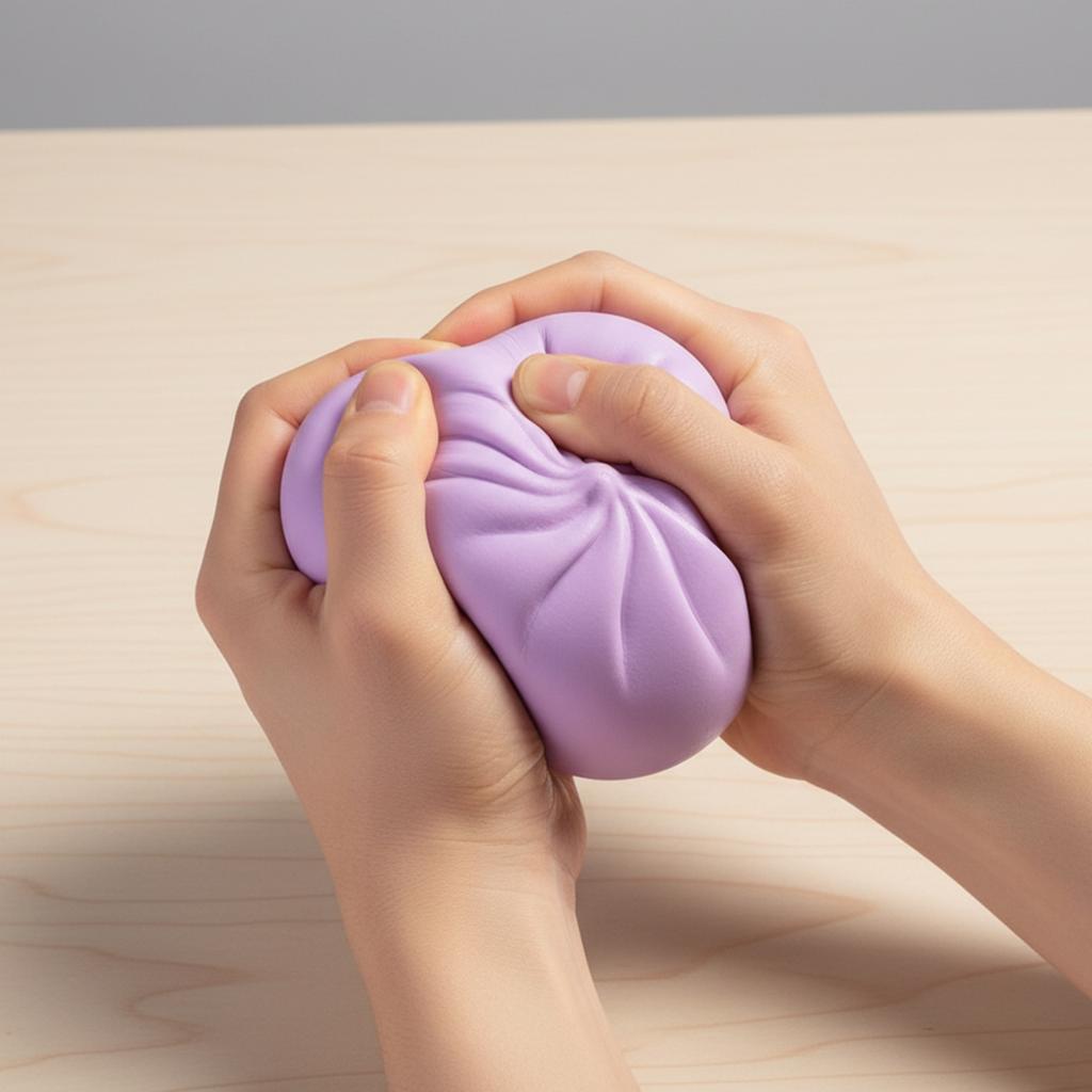 Bun Bao Stress Relief Toy Squeeze Dough Ball Slow Rebound Creative Fake Buns with Steamer Birthday Fun Gift for Kids Autism ADHD