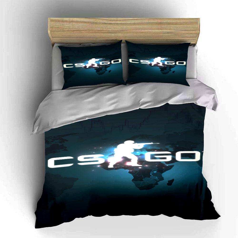 Silhouette, "CSGO," world map. Bedding sets Duvet cover sets Duvet covers Pillowcases(1 * Duvet Cover 2 * Pillowcases without duvet insert)