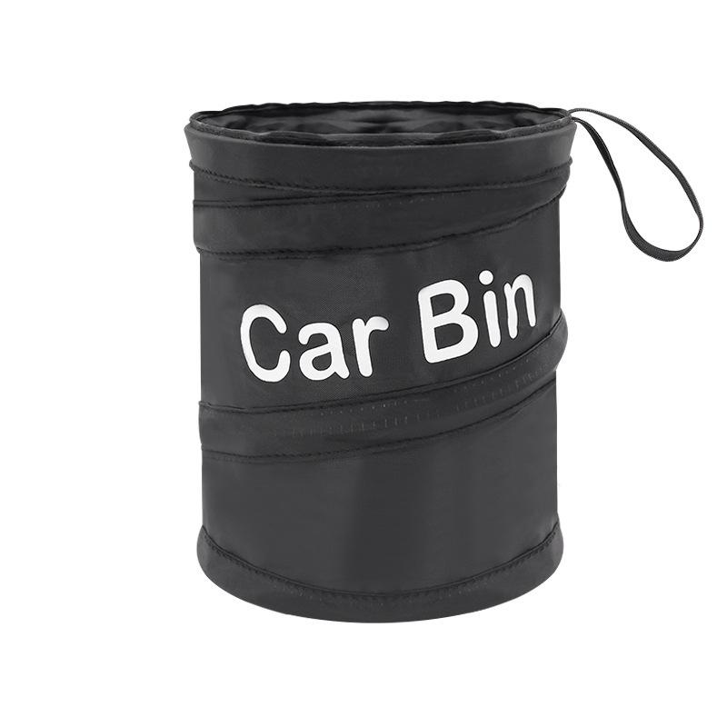 Foldable Car Seat Wire Trash Can - Portable Spiral Storage Bucket