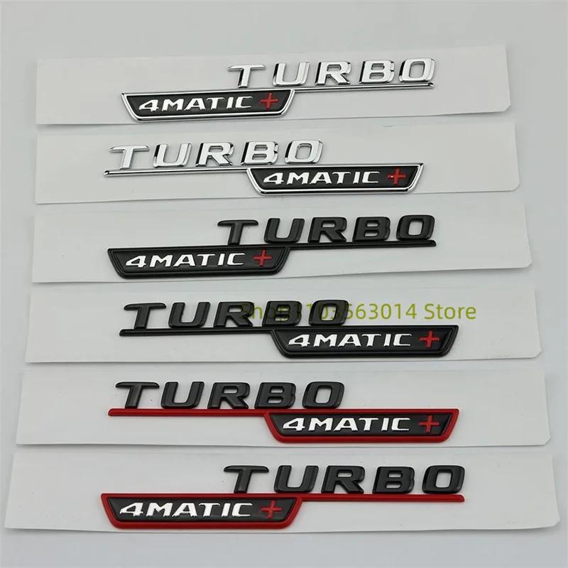 CHUG6 3D Flat Fo Turbo 4matic 4matic+ Plus Emblem for Mercedes Benz AMG GT E53 GLE53 A35 A45 CLA35 CLA45 GLA45 Car Fender Side Sticker