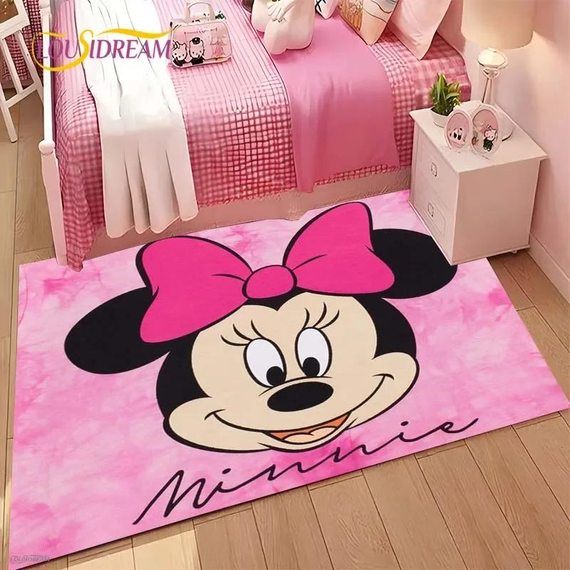Kawaii Mickey Minie Mouse Caroon Cute Carpet for Living Room Bedroom Rugs Kitchen Door Un-slip Floor Mats Alfombra Birthday gift
