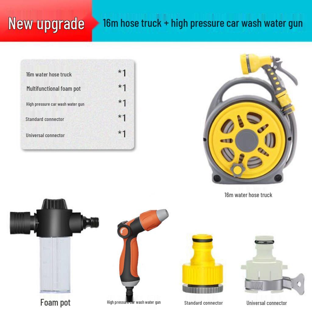 Multi-Function High-Pressure Water Gun: Flexible Hose & Nozzle for Gardening & Car Washing