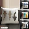 Cartoon Shark Cushion Cover Linen Organic Fabric DoubleSided Printing Sofa Breathable Home Decor Gift Pillow Case