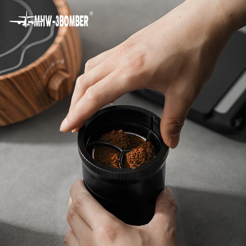 MHW-3BOMBER Cyclone Coffee Distributor and Anti-Splash Filling Tool for Single/Double Valve Coffee Makers