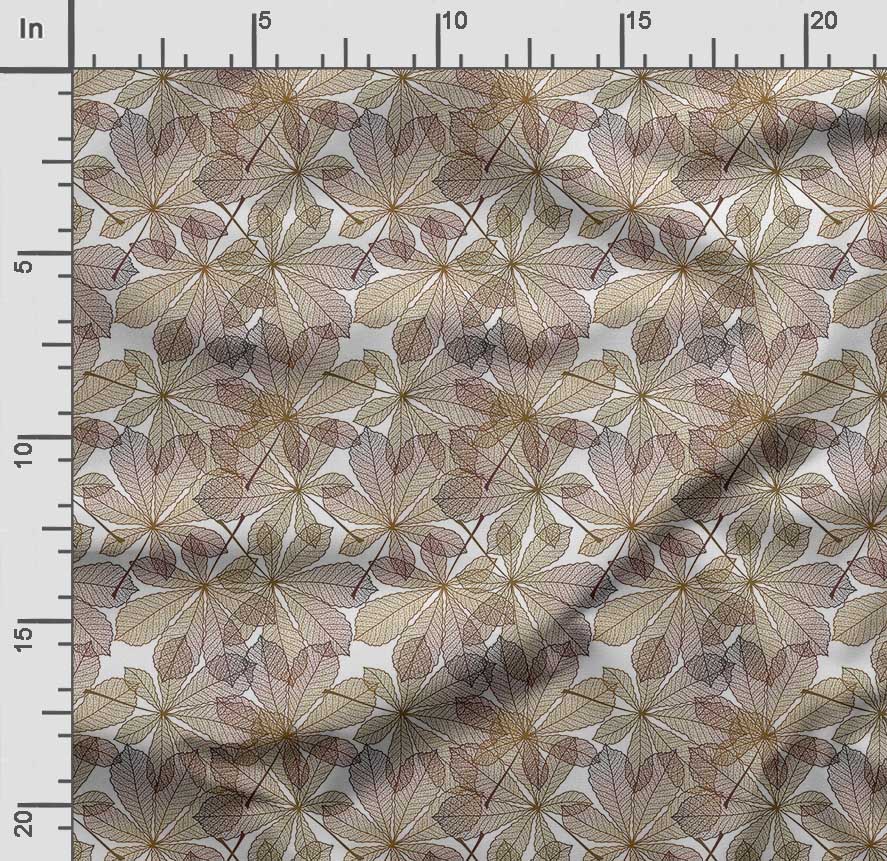 Soimoi Leaves Print,  Cotton Cambric, Quilting Fabric Sold by The Yard 42 Inch Wide, Medium Weight Cotton Fabric,