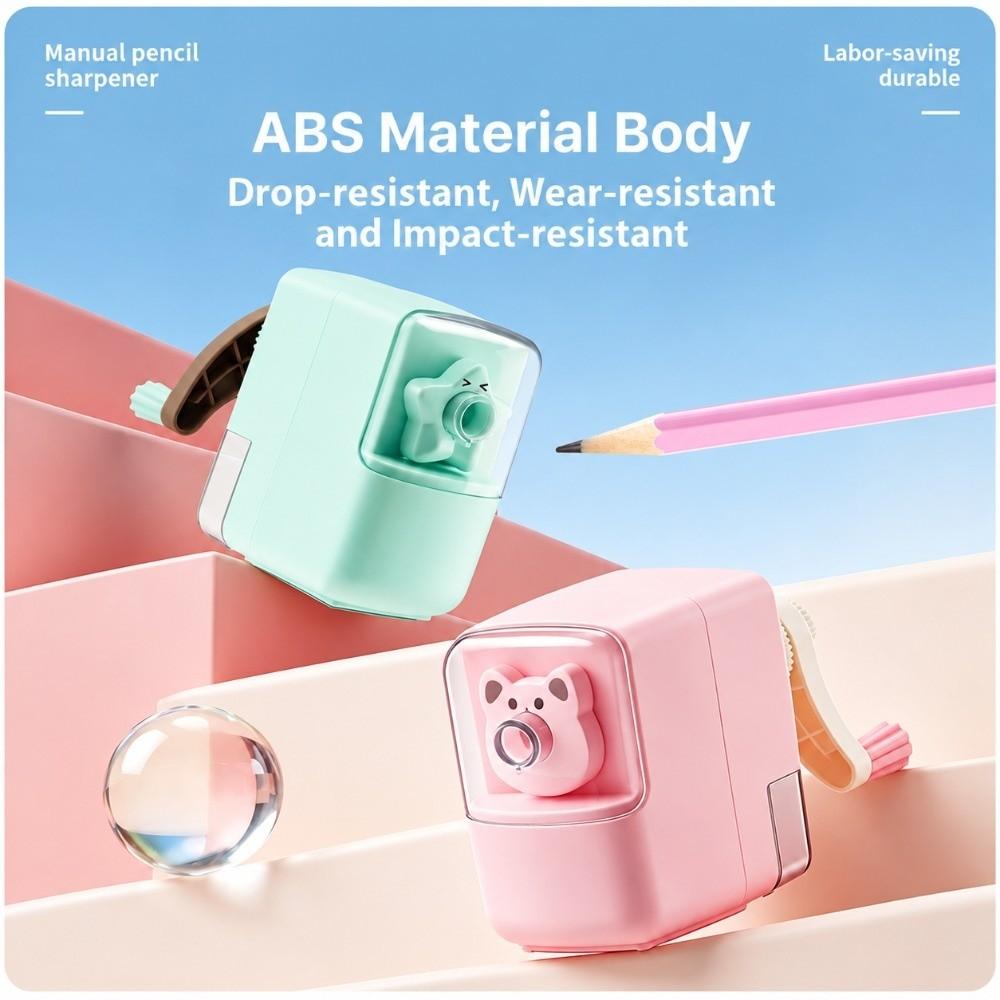 Auto Feed Pencil Sharpener Manual Pencil Cutter Cute Hand Crank Pencil Sharpener  Students