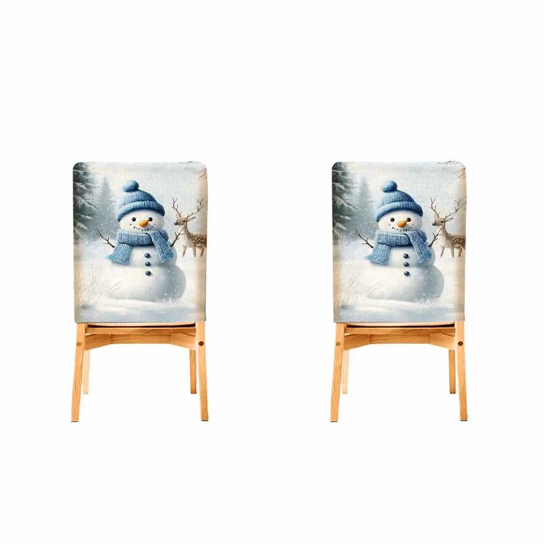 

2/4/6pcs/set 45x55cm Christmas snowman deer Chair Cover Table Decoration Dining Seat Chair Covers Dining Room Bar Party Banquate