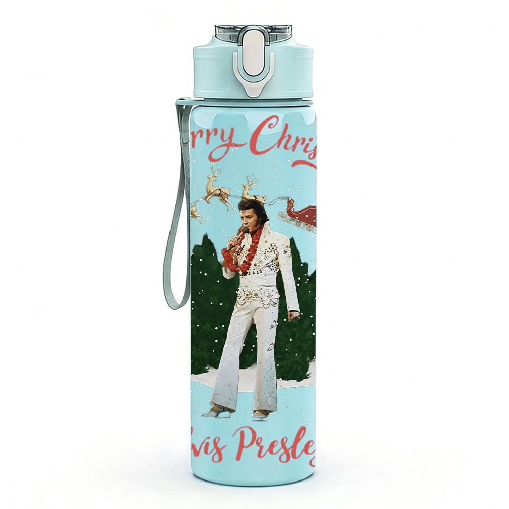 1PC Country Music Character 750ml Sports Water Bottle Leakproof Straw Lid Outdoor Office Home