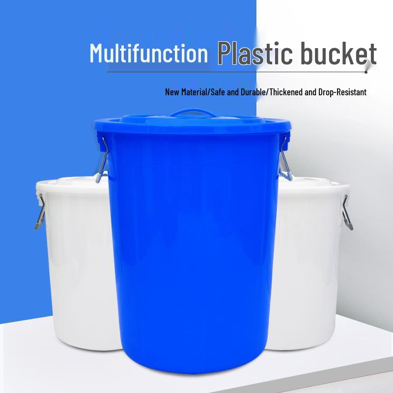 Extra Large Food-Grade Plastic Water Storage Bucket with Lid