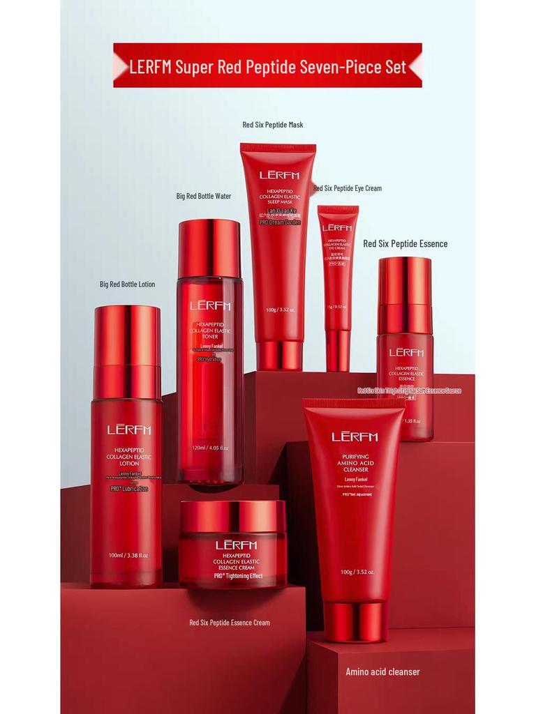 Red Peony Skincare Gift Set: Anti-Wrinkle, Hydrating & Firming Lotion Box for Salon-Quality Beauty.
