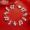 925 Sterling Silver Musical Symbol Bracelet Wedding Jewelry