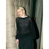 Saendeusaundeu Net Crew Neck Sweater Black