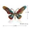 Lanhao Korean Fashion Eco-Friendly Alloy Enamel Butterfly Brooch Pin