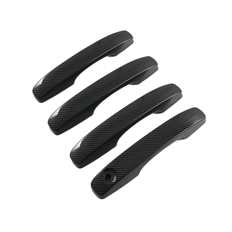 Car Decoration Door Handle Cover For Ford Ranger T9 2024 Carbon Fiber Black Cars Accessories Exterior Styling