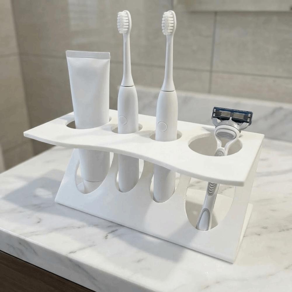 3D Printing Electric Toothbrush Holder Creative Multifunction Shaver Storage Rack Stable 4 Holes Bathroom Storage Stand