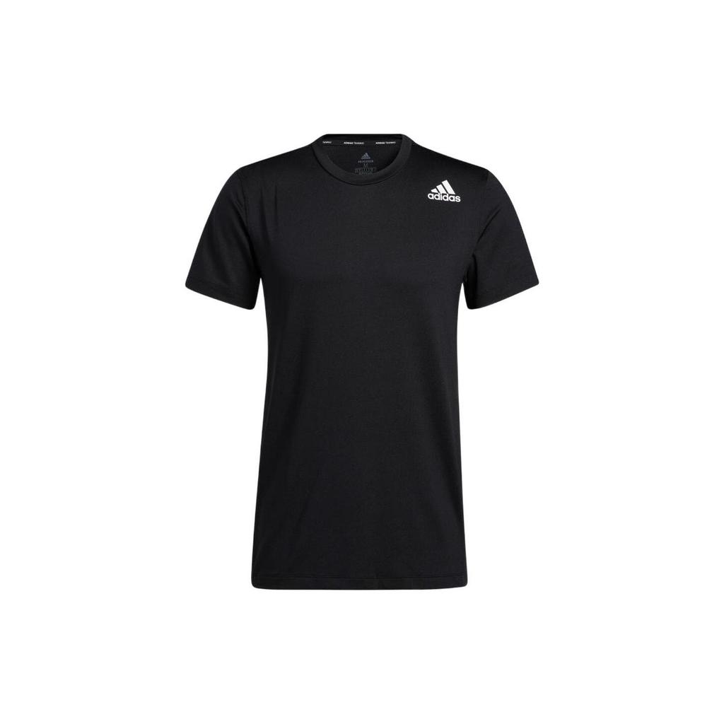 Adidas T Shirts Men's Black Crew Neck Moderate Straight Fit GU6388