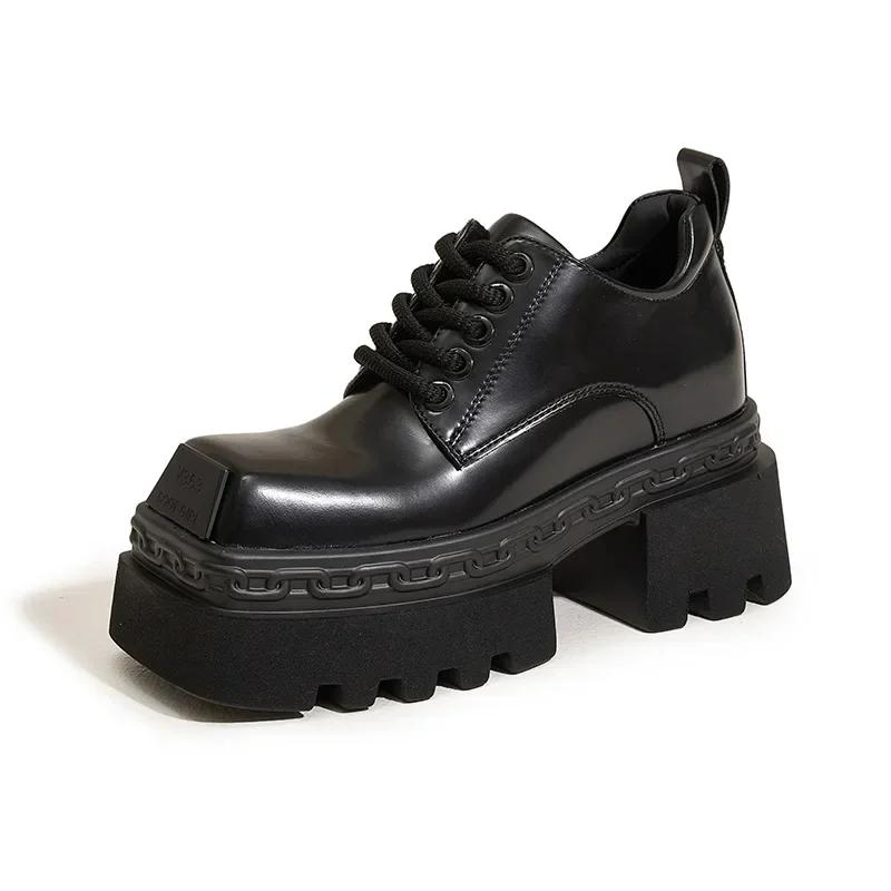 

Fashion 8.5CM Microfiber Leather Spring Round Toe Autumn Motorcycle Boots Women Ankle Booties Ladies Shoes New Fashion Chimney Moccasins 39 чёрный