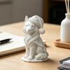 Nordic Style Ornament 3D Printed Wolf Figurine, Cute Christmas Animal Statue with Santa DIY Coloring Craft Hat And Scarf for Tabletop, Mantel