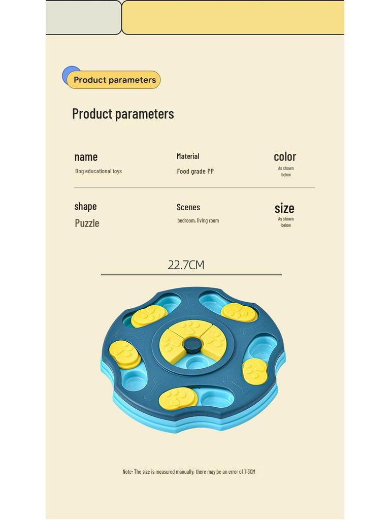 Pet Food Puzzle: Dog Sounding, Slow Feeder Bowl, Cat Treat, Boredom Relief Sniffing Toy