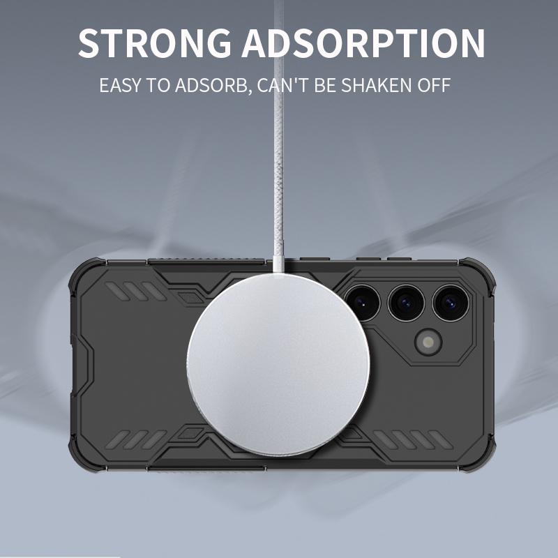 Armoured Shockproof Magnetic Case For Samsung Galaxy S25 Plus Ultra Edge A55 A26 A16 A06 Wireless Charging Case