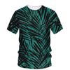 Summer Originality Plant Leaves Graphic T-shirts Trend Casual Personality Fun Printed O-neck Short Sleeve Men's T-shirts