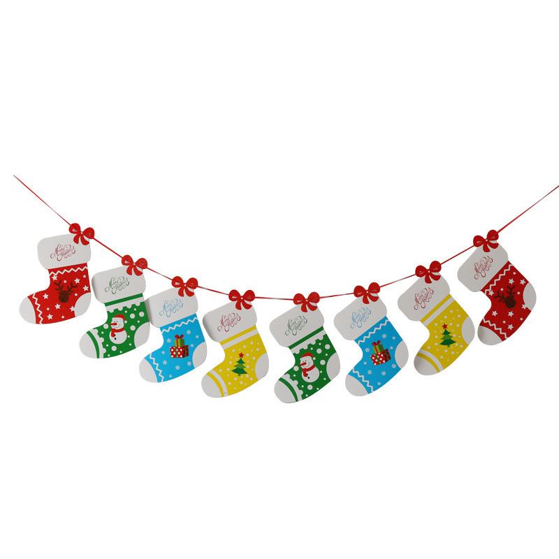 Christmas Hotel School Party Decoration Holiday Theme Party Arrangement Alphabet Banner Banner Customization