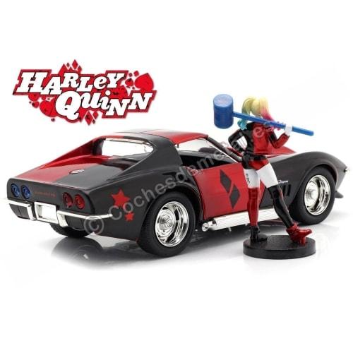 JADA TOYS 1/24 Scale HWR DC Bombshells 1969 Corvette Stingray with Harley Quinn Diecast Model Car
