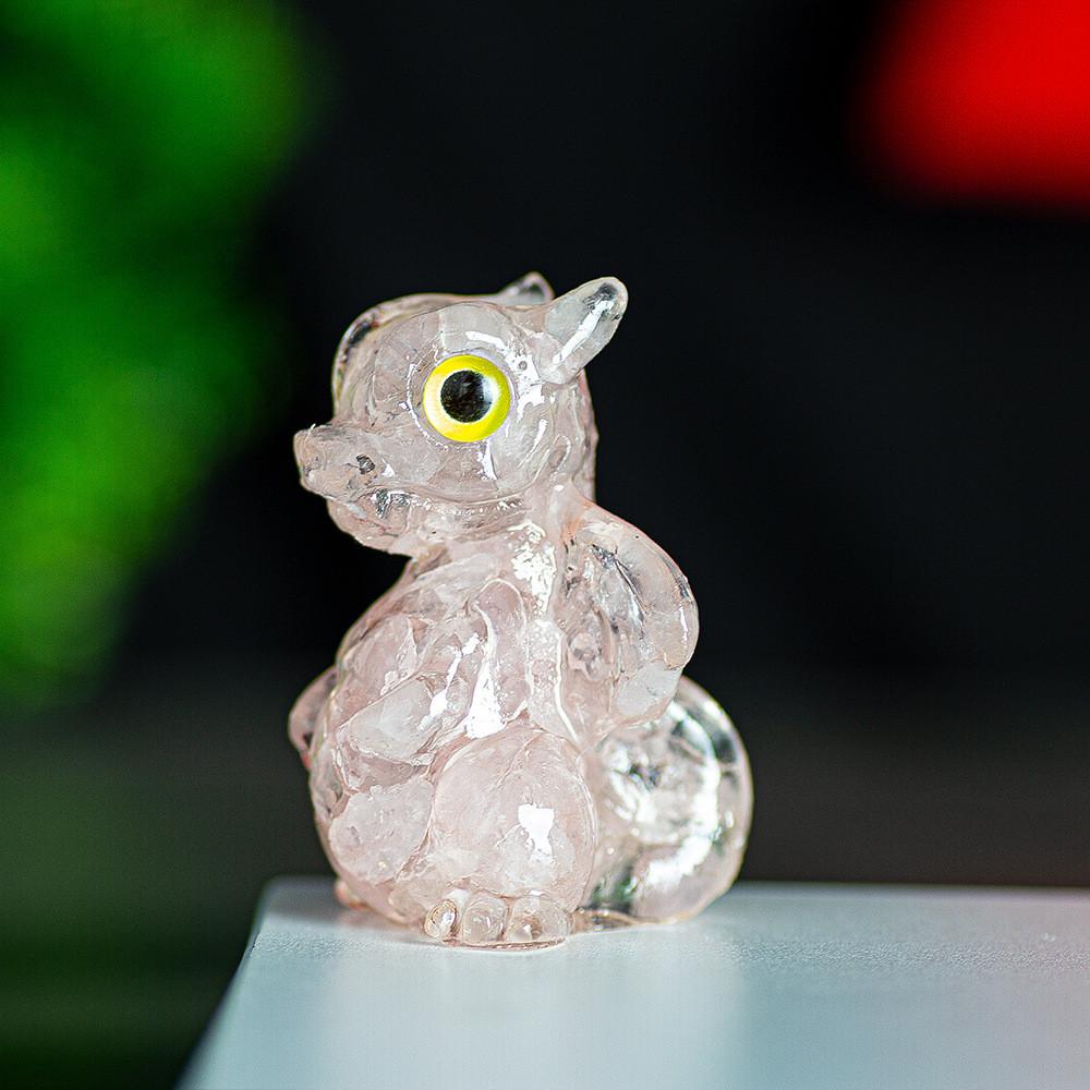 Crystal Energy Dragon Figurine Resin Craft For Office Decor Gift For Friends